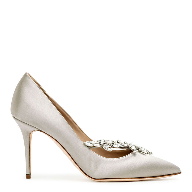 Manolo Blahnik | Nadira satin grey 