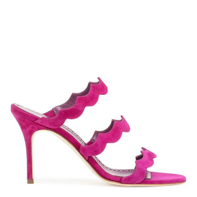 cerise pink mules