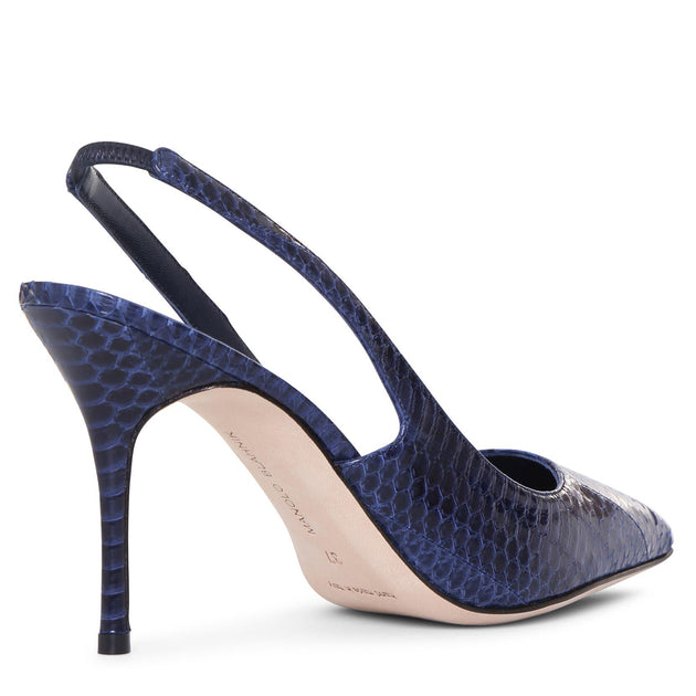 navy blue slingback heels