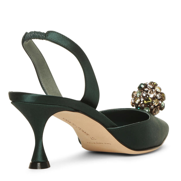 green slingback pumps