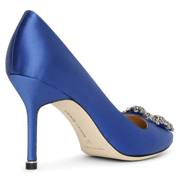 royal blue and black pumps