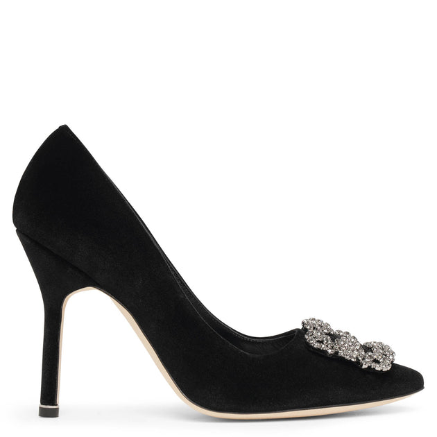 Manolo Blahnik | Hangisi 105 black velvet pumps | Savannahs