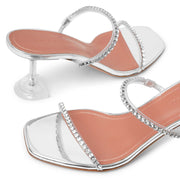 Gilda embellished transparent pvc sandals