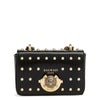 Black leather box bag