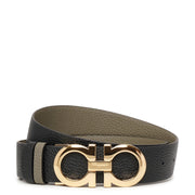 Grained leather 35mm reversible belt