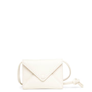 Mini Envelope ivory white leather shoulder bag