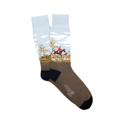 countryside scene socks