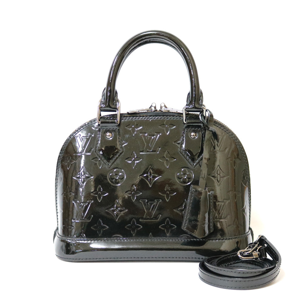 【中古】 ルイ・ヴィトン LOUIS VUITTON ショルダーバッグ モノグラムヴェルニ アルマBB モノグラムヴェルニ M90063 ブラック  ノワールマニエティック レディース【BIM】