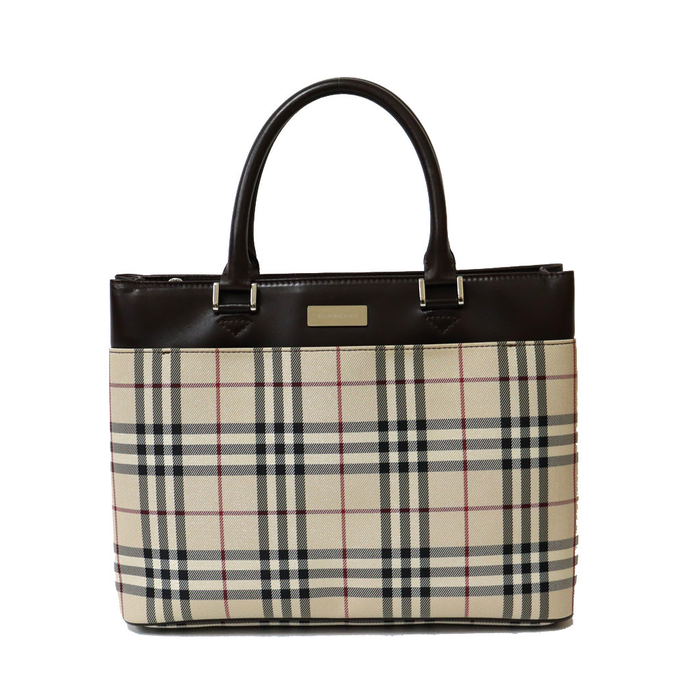 中古】 バーバリー BURBERRY トートバッグ トートバック キャンバス