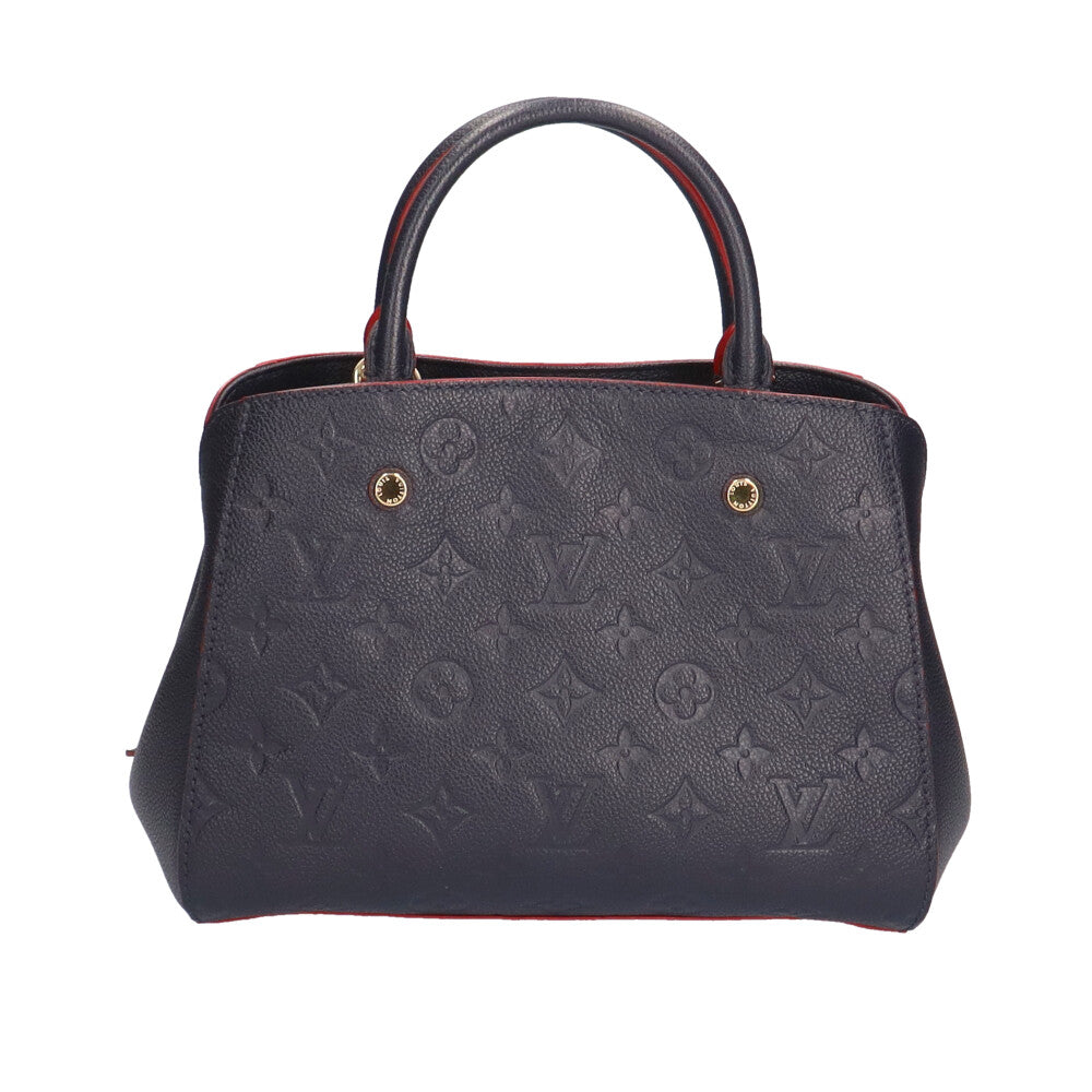 ルイヴィトン LOUIS VUITTON モンテーニュBB モノグラムアンプラント ハンドバッグ モノグラムアンプラント マリーヌルージュ レディース  中古