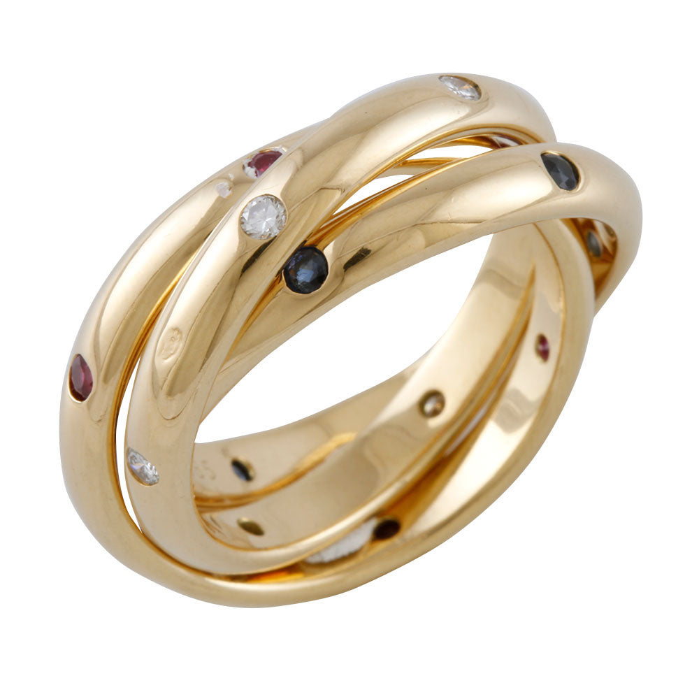 良品】 Cartier TRINITY RING 9号 18Kゴールド-