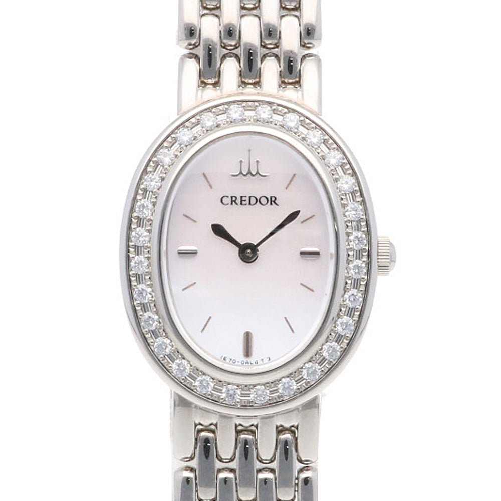 中古】 クレドール セイコー CREDOR SEIKO SS 腕時計 シグノ ダイヤ