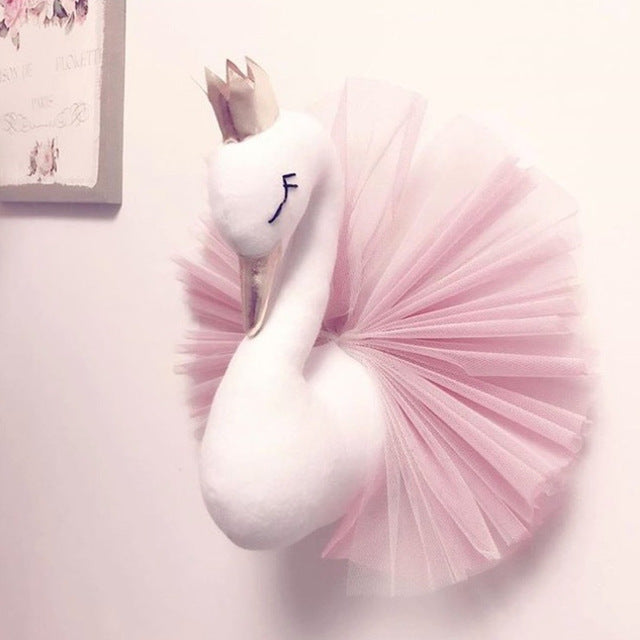 swan teddy with crown