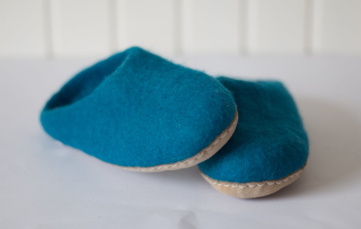 Natural wool felted Slippers for winter| house shoe – Karma Craft