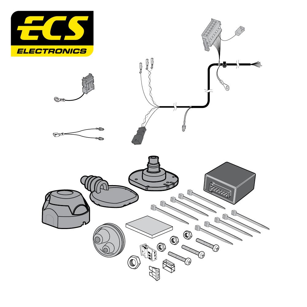 ECS Towbar Electrics for Skoda Fabia Estate 2015 Onwards 7 Pin Wiring Kit 