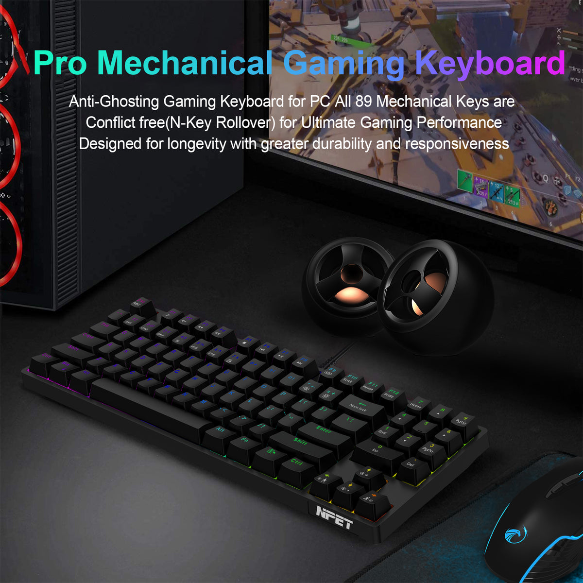 npet k80 mechanical gaming keyboard