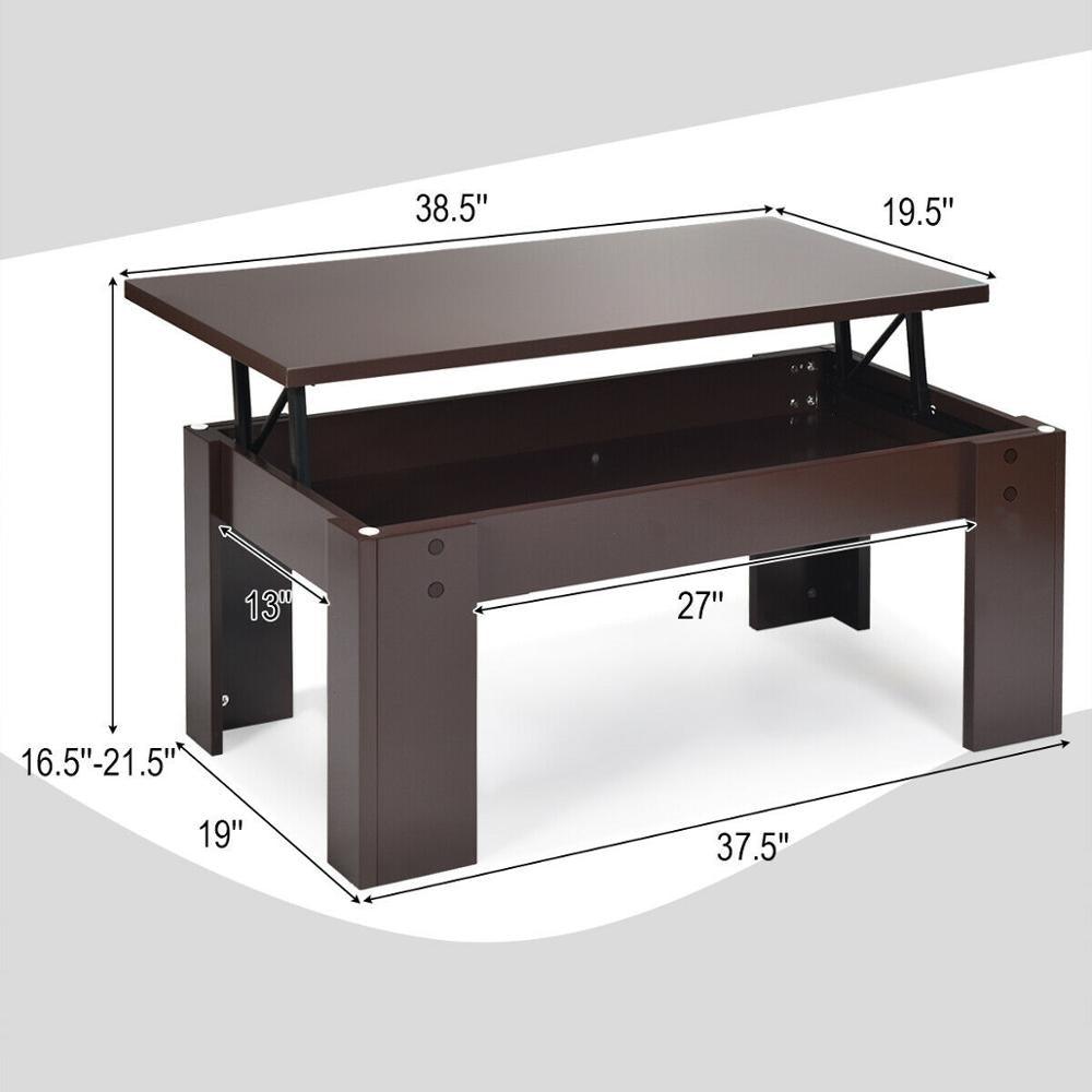 Lift Top Coffee Table Pop-UP Cocktail Table w/Hidden Compartment & Shelf (D67)(FW6)(FW1)(1U67)
