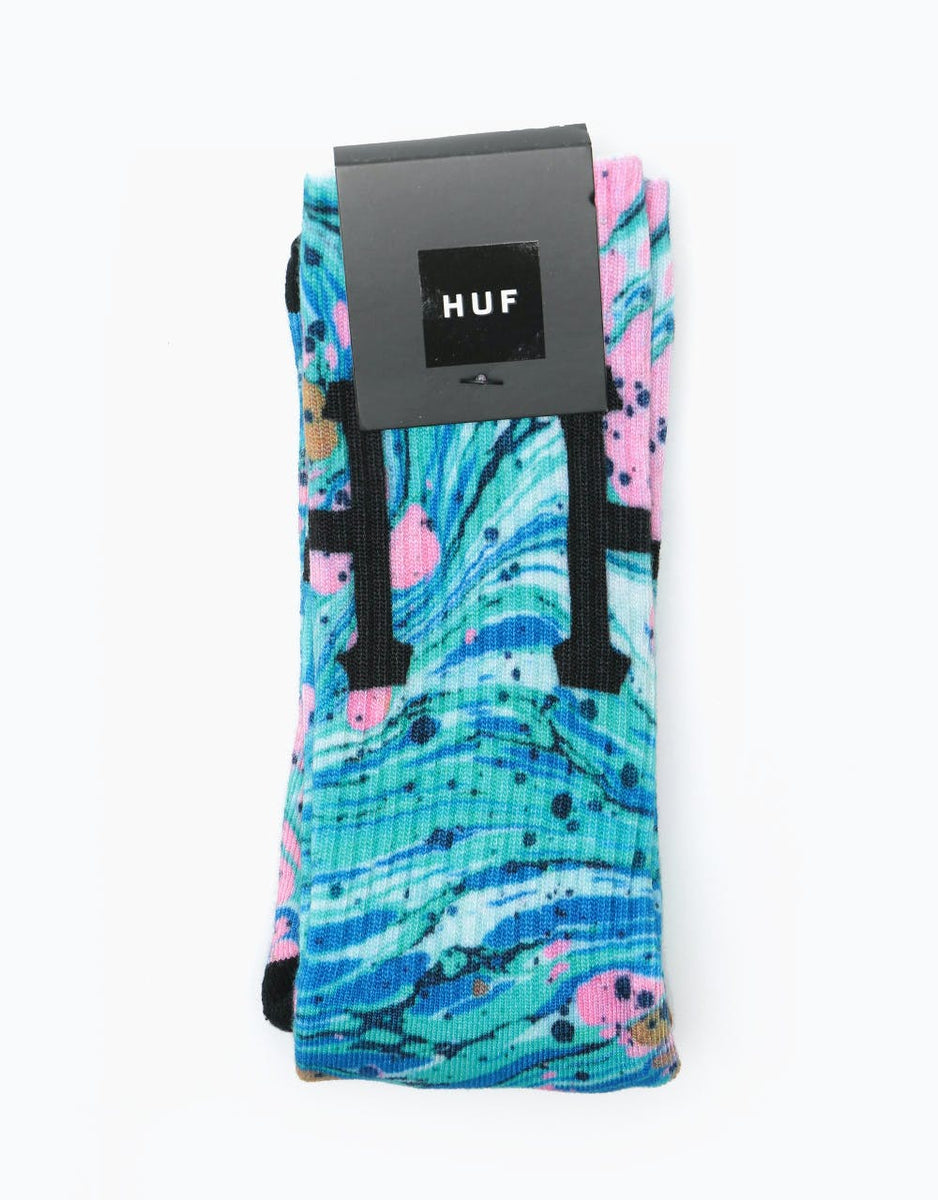 Pacific Blue Details about   Genuine HUF Drip Digital Socks 