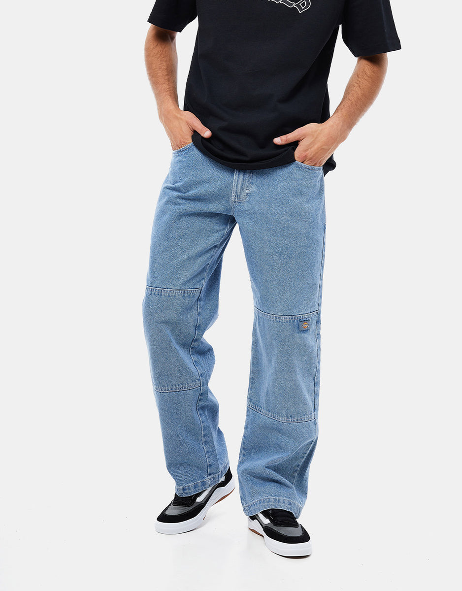 geeks DENIM DOWBLE DOWBLE KNEE PANTS-