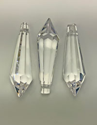 1 Hole Clear Asfour Crystal Drops Chandelier Crystal Parts Set of 20-38 mm 