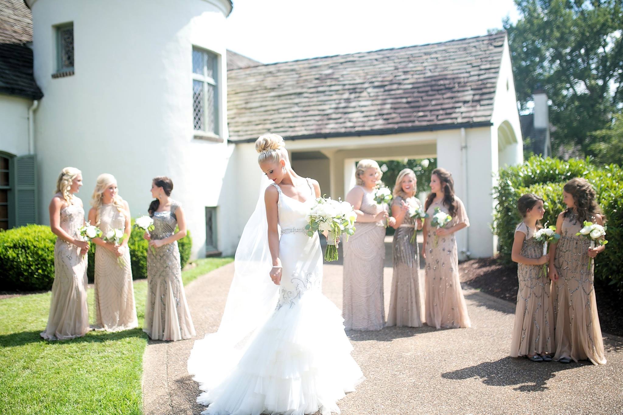 Bride Bridesmaids Groupings Beautiful