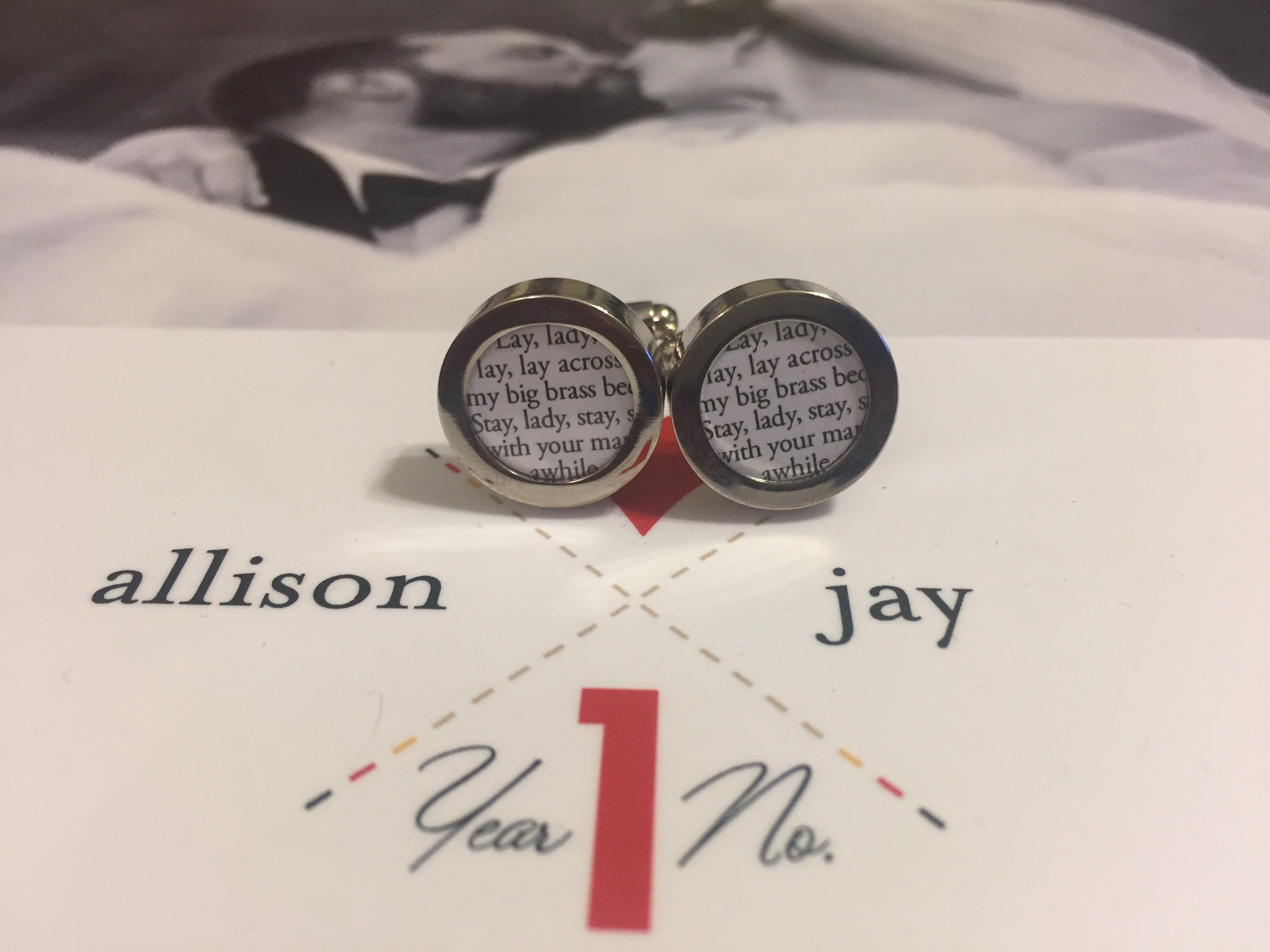 Custom Bob Dylan Cufflinks