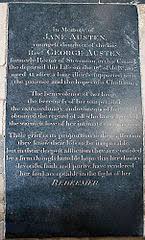 Jane Austens Memorial Stone