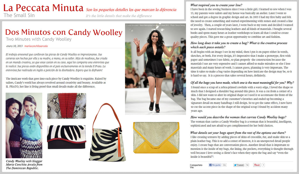 La Peccata Minuta Republica Dominicana fashion blogger Il Prato trunk show