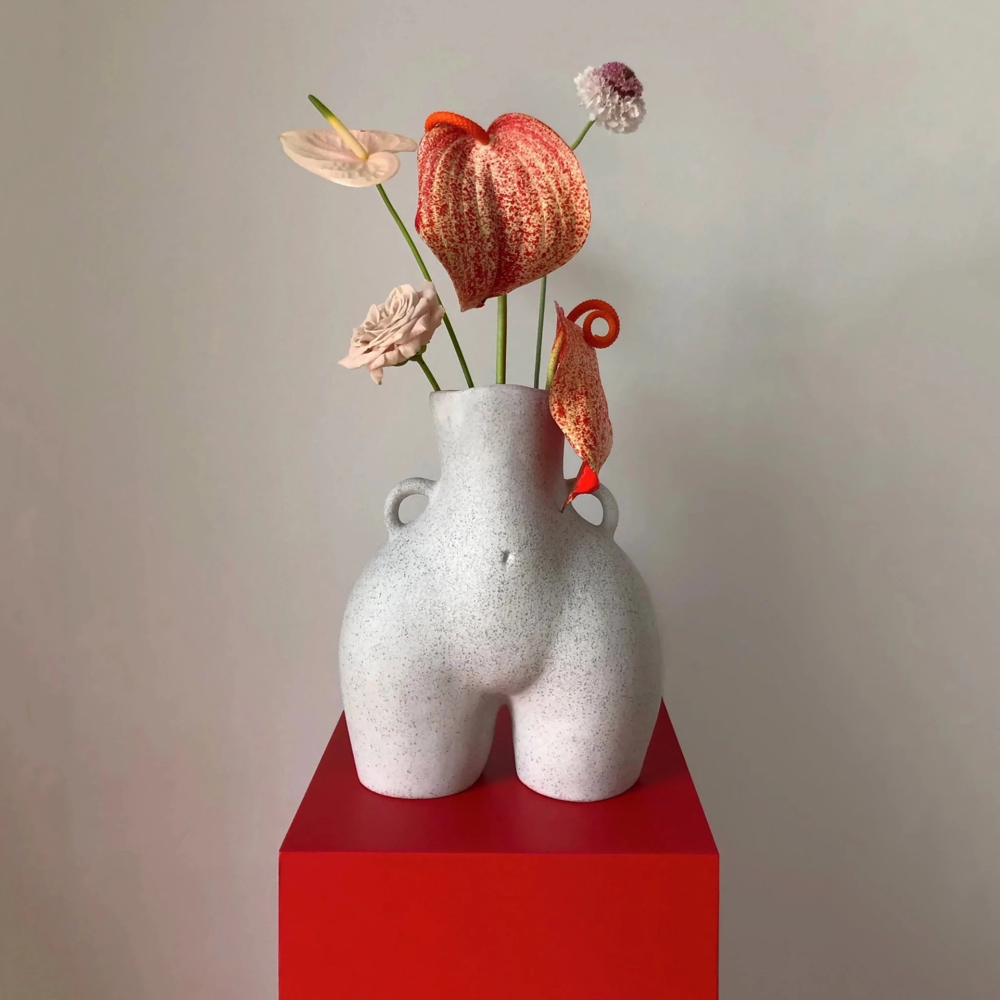 Love Handles Vase - Speckled Grey
