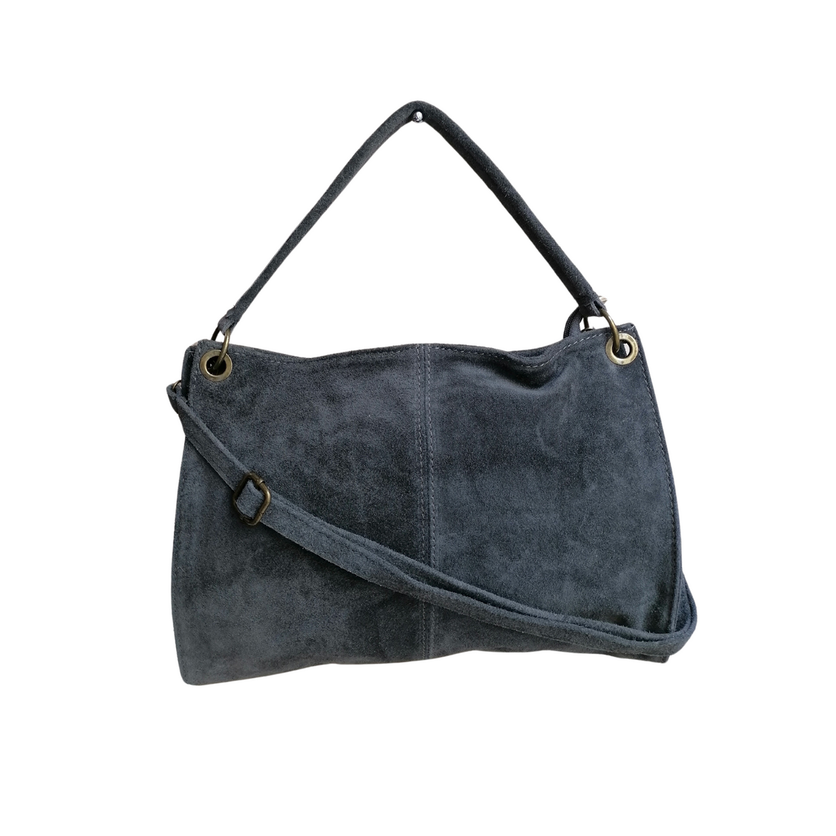 Borsa Hobo in Vera Pelle Scamosciata