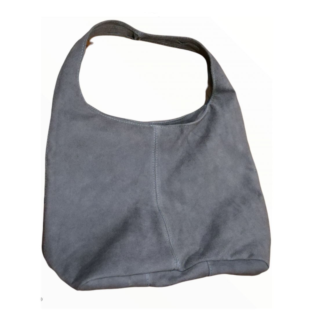 Hobo Bag Morbida in Vera Pelle Scamosciata Grande