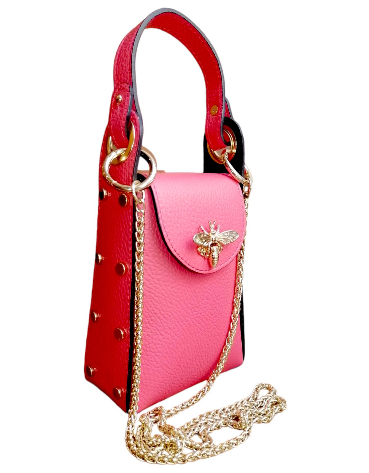 Bee Bag Borsetta con Catena in Vera Pelle