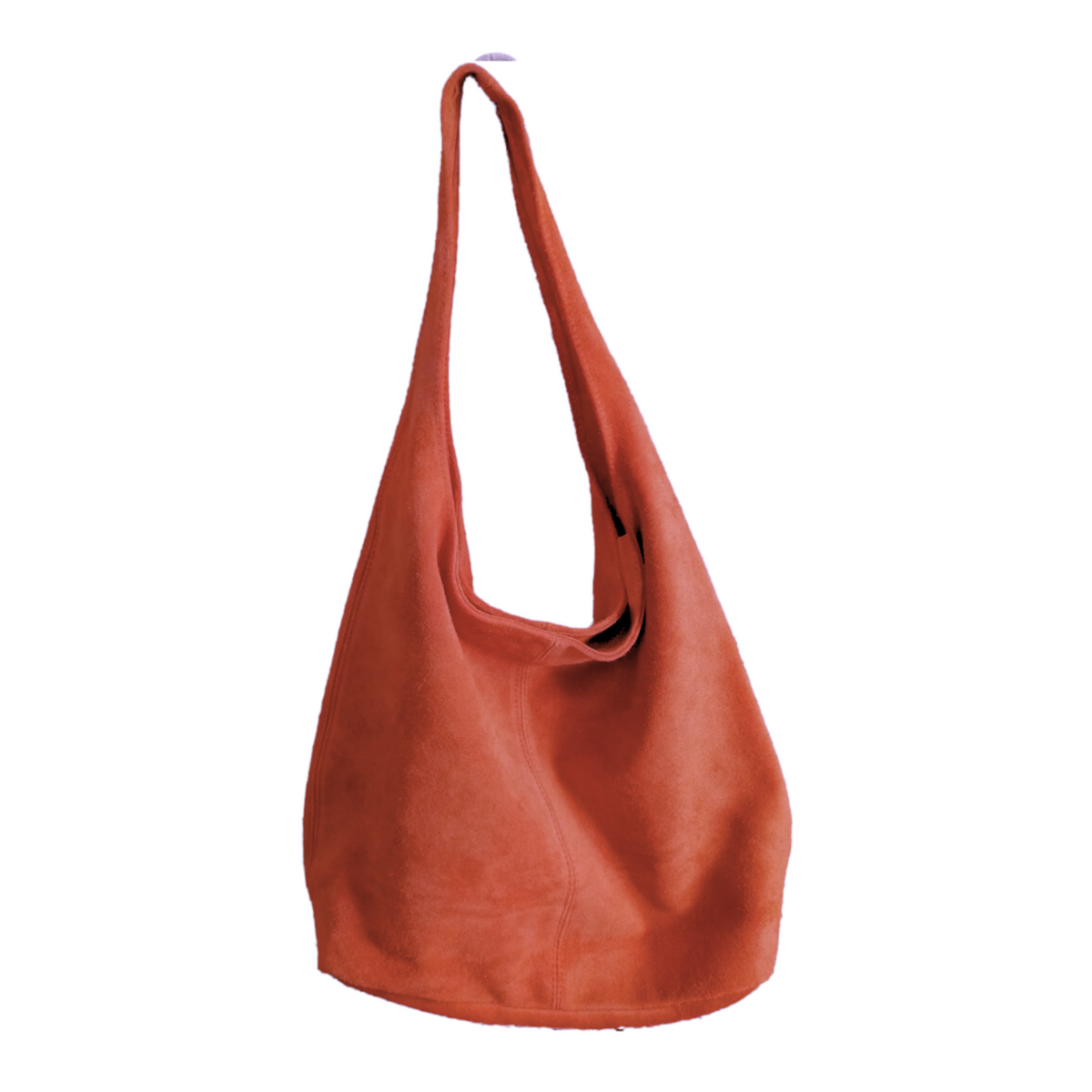 Hobo Bag Morbida in Vera Pelle Scamosciata Grande