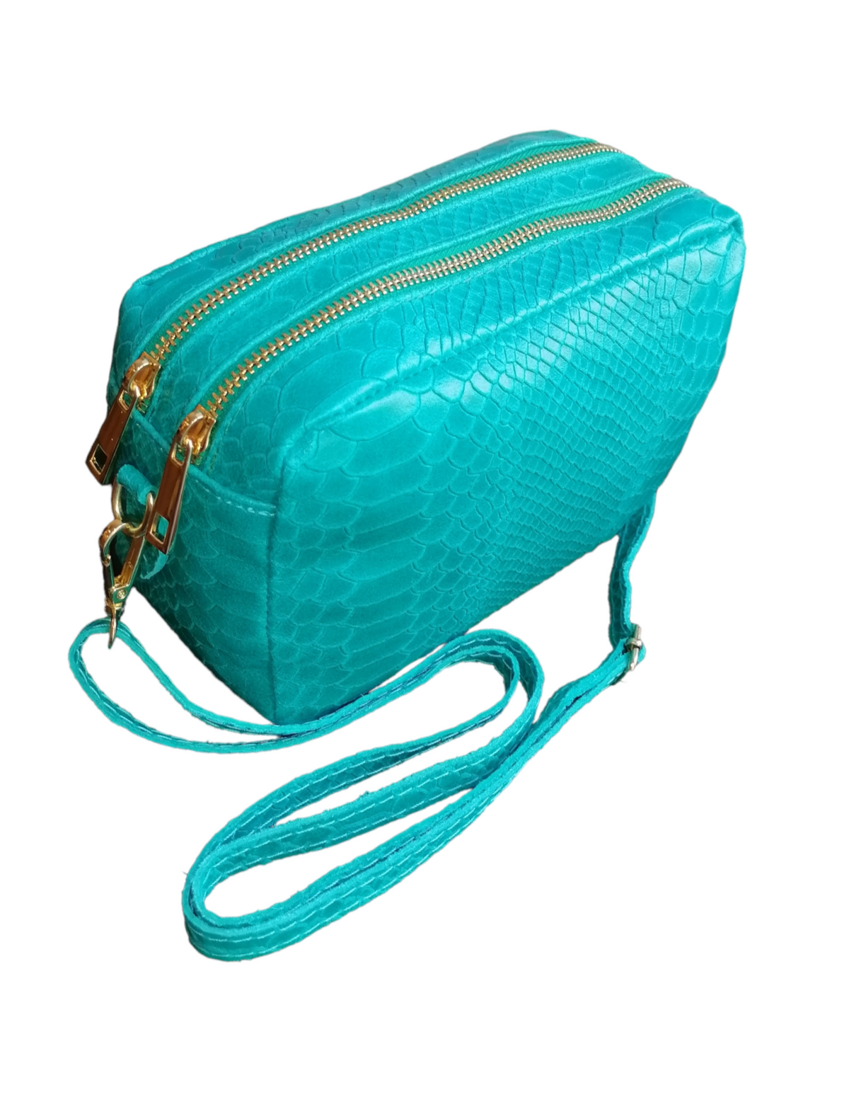 Borsa Pochette Doppio zip con Tracolla MADE IN ITALY