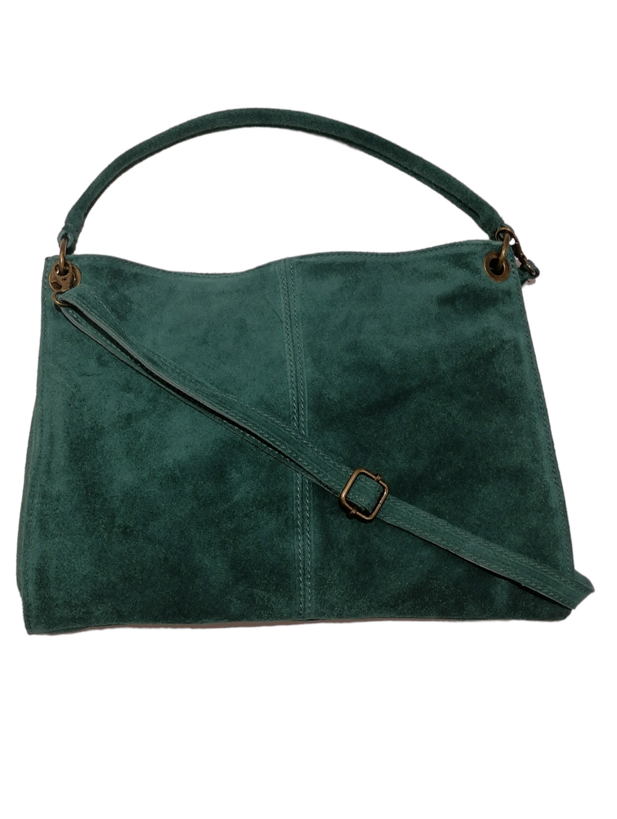 Borsa Hobo in Vera Pelle Scamosciata