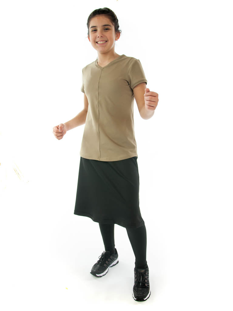 Athletic Exercise Skirt with Long Leggings for Girls Sizes by Dressing For  His Glory