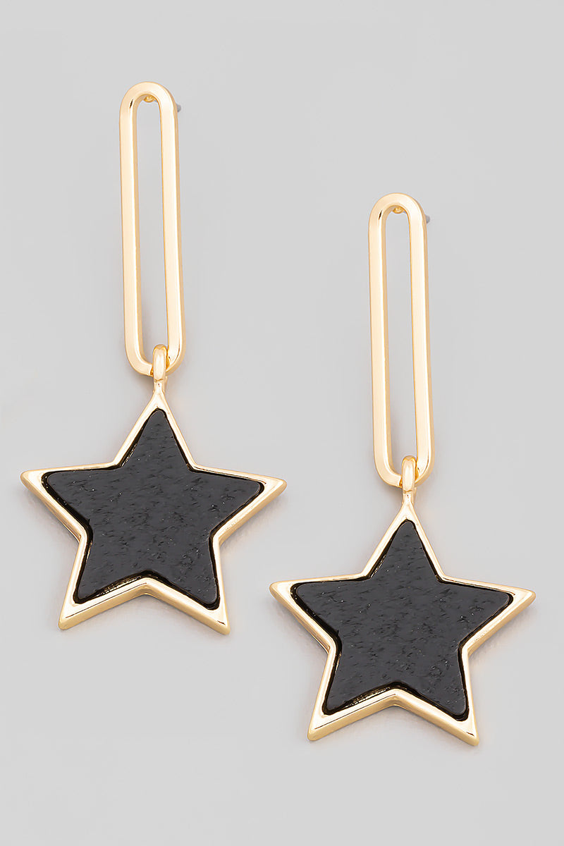 Star Dangle Drop Earrings