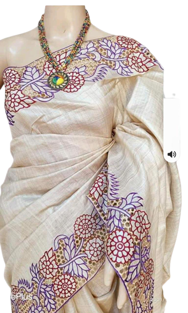 applique embroidery designs on sarees