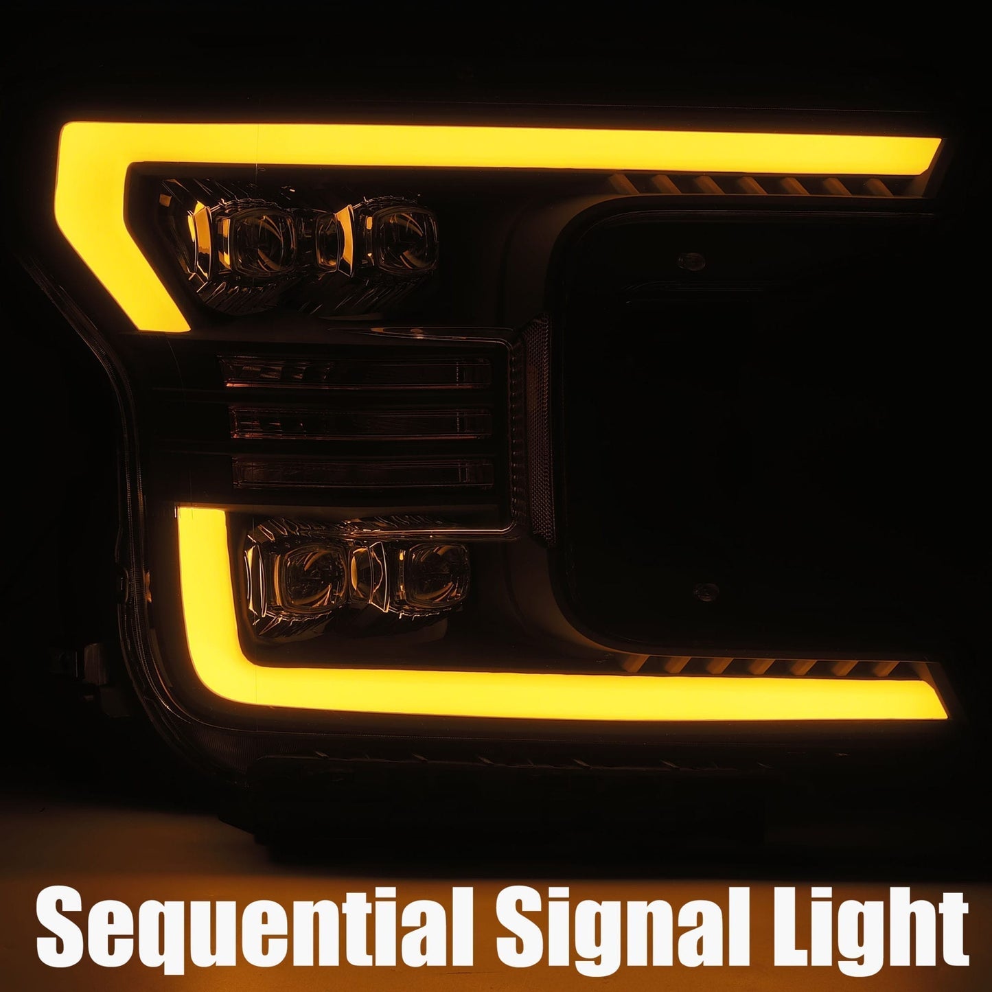 AlphaRex Nova-Series LED Heads: Ford F150 (18-19) - Black (Set)