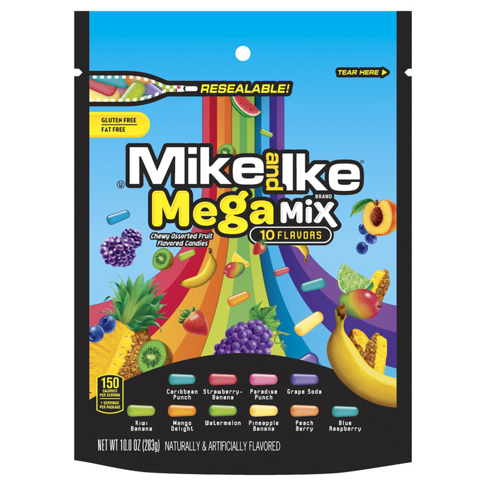 Mike & Ike Mega Mix Stand Up Bag 816g Bulk