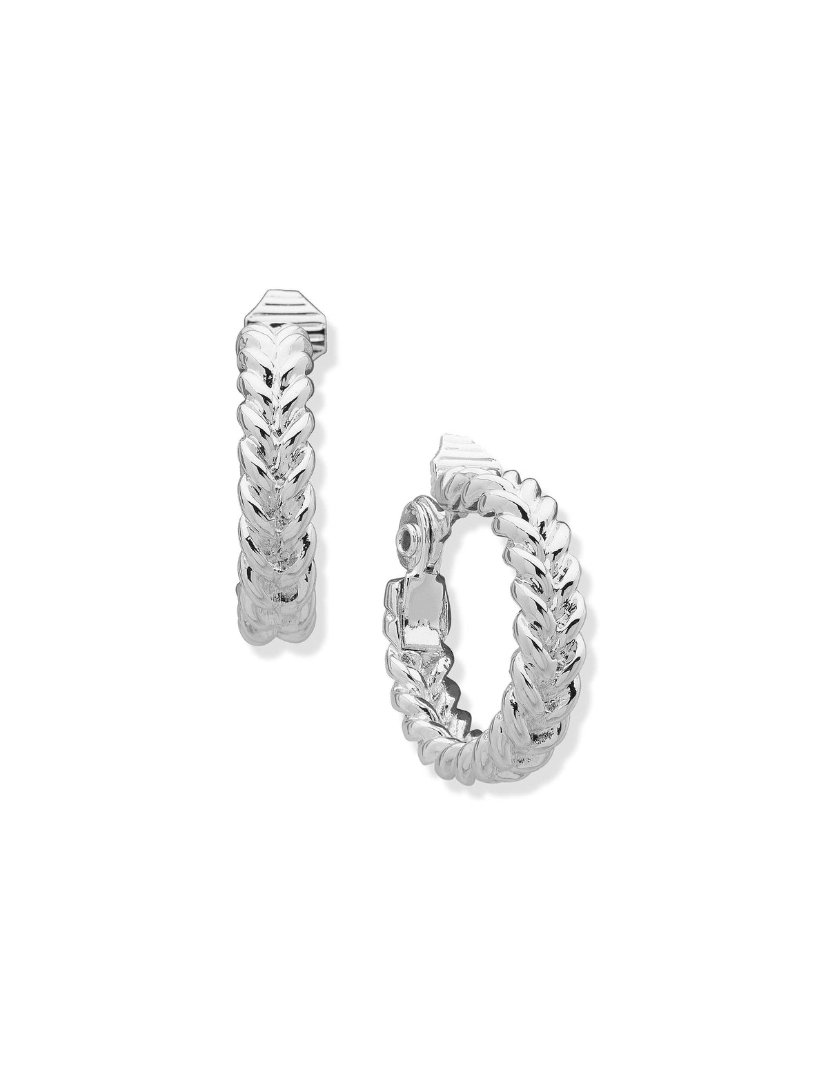 Micro Braided Hoop Clip Earrings