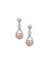 Twisted Linear Faux Pearl Drop Stud Earrings