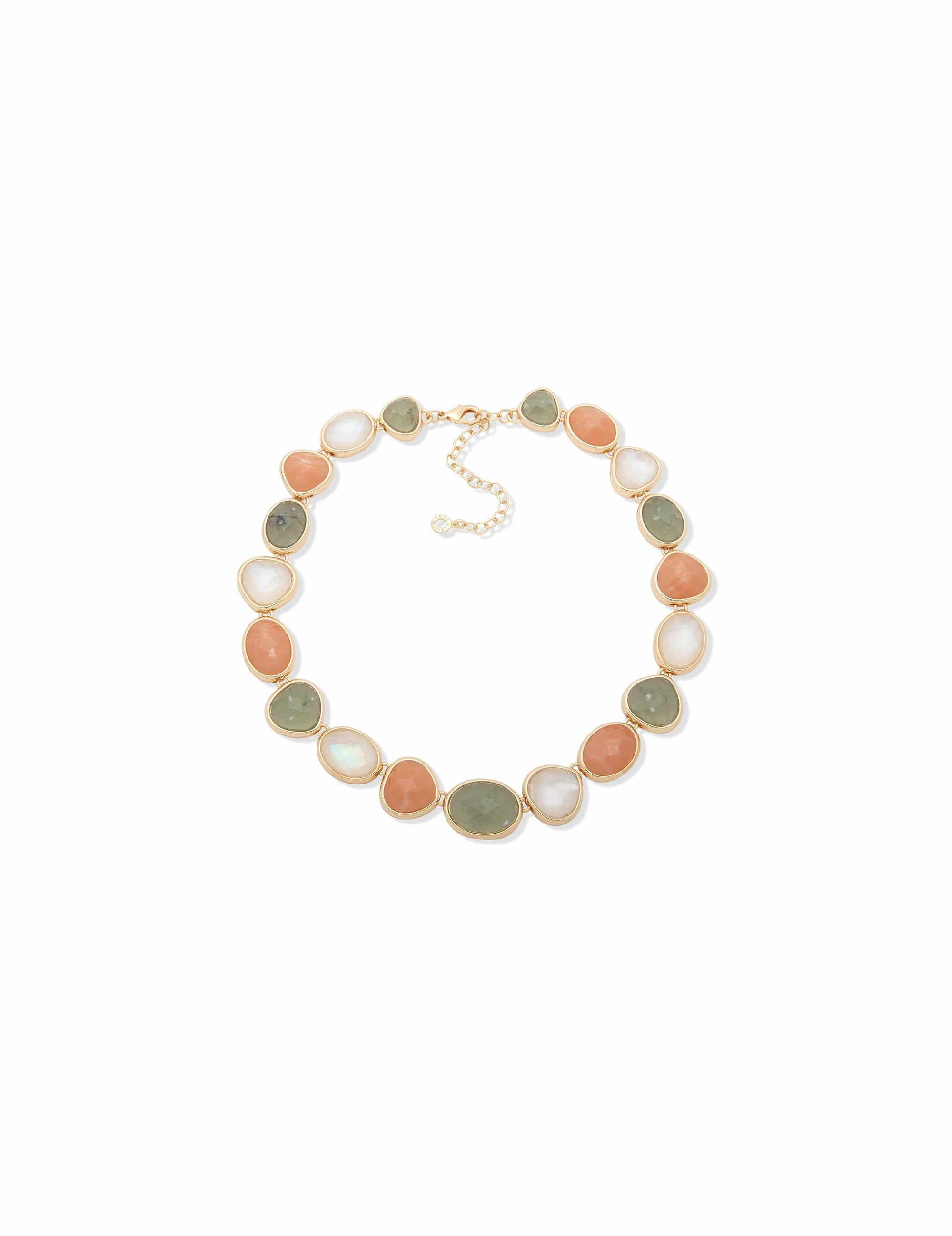 Anne Klein Gold-Tone and Peach Multi Collar Necklace