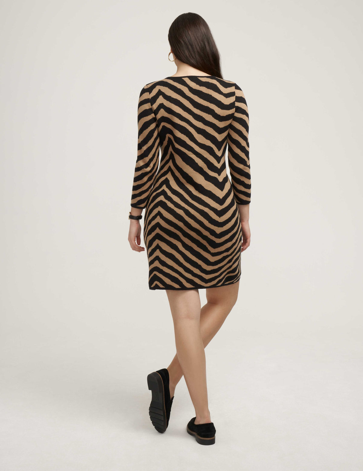 Animal Jacquard Sweater Dress