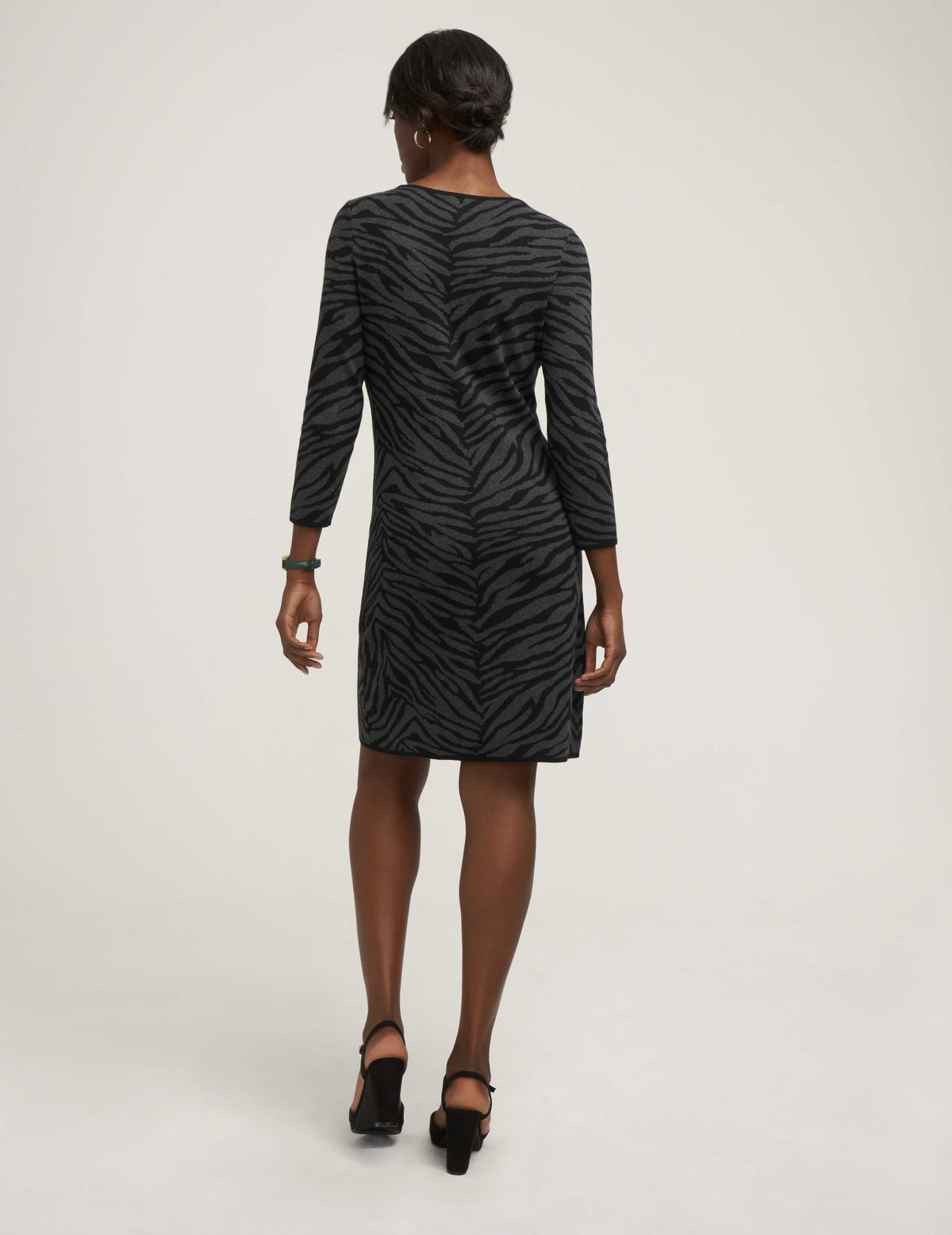 Animal Jacquard Sweater Dress