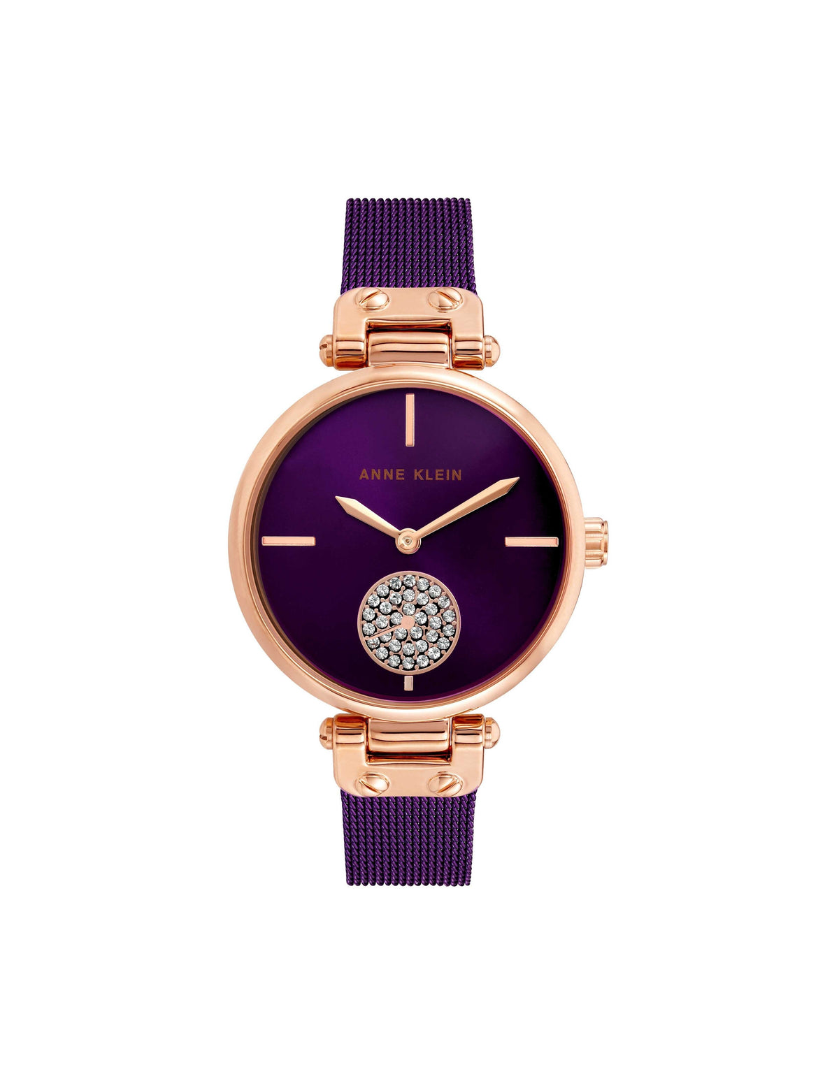 Mesh Bracelet Watch with Premium Crystals