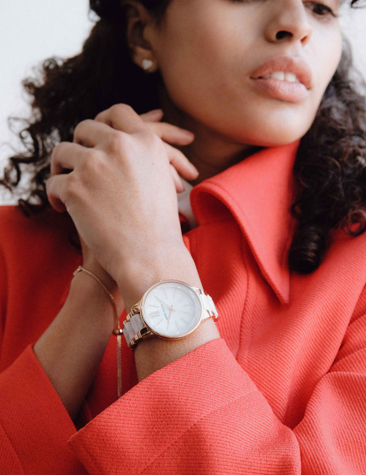 Marbleized Resin Bracelet Watch