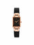 Rectangular Case Leather Strap Watch