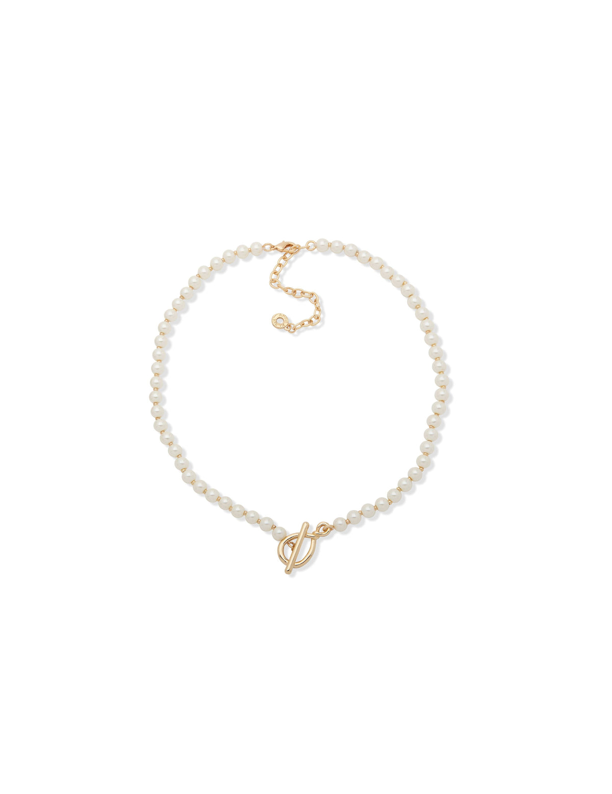 Twisted 16&quot; Faux Pearl Collar Necklace