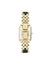 black gold genuine diamond dial ceramic bracelet watch rectangular case